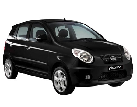 Black Kia Picanto city car