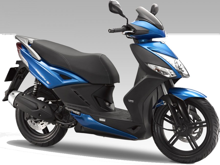 Blue Kymco Agility 125 scooter