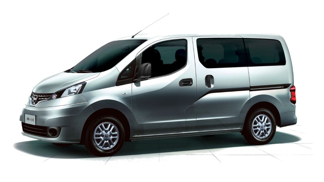 Silver Nissan NV200 Combi seven-seat van
